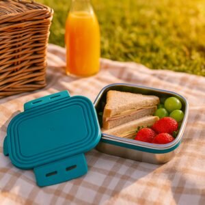 Stainless Steel Mini Food Container – 200ml Airtight Leak-Proof