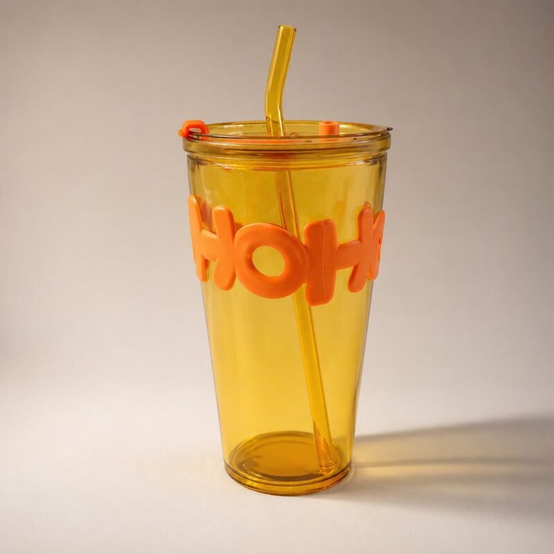 Glass Tumbler with Lid and Straw � Leak-Resistant & Stylish