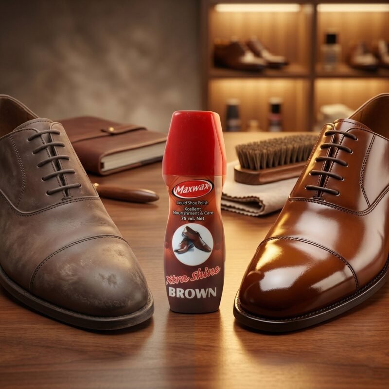 Brown Liquid Shoe Polish � Easy Application & Instant Shine