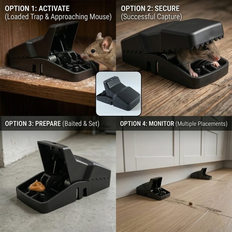 Heavy Duty Mouse Trap – Effective Rodent Catcher for Home & Office