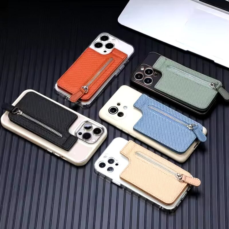 Adhesive Card Phone Holder � Zipper Pocket Wallet | Mobil�on