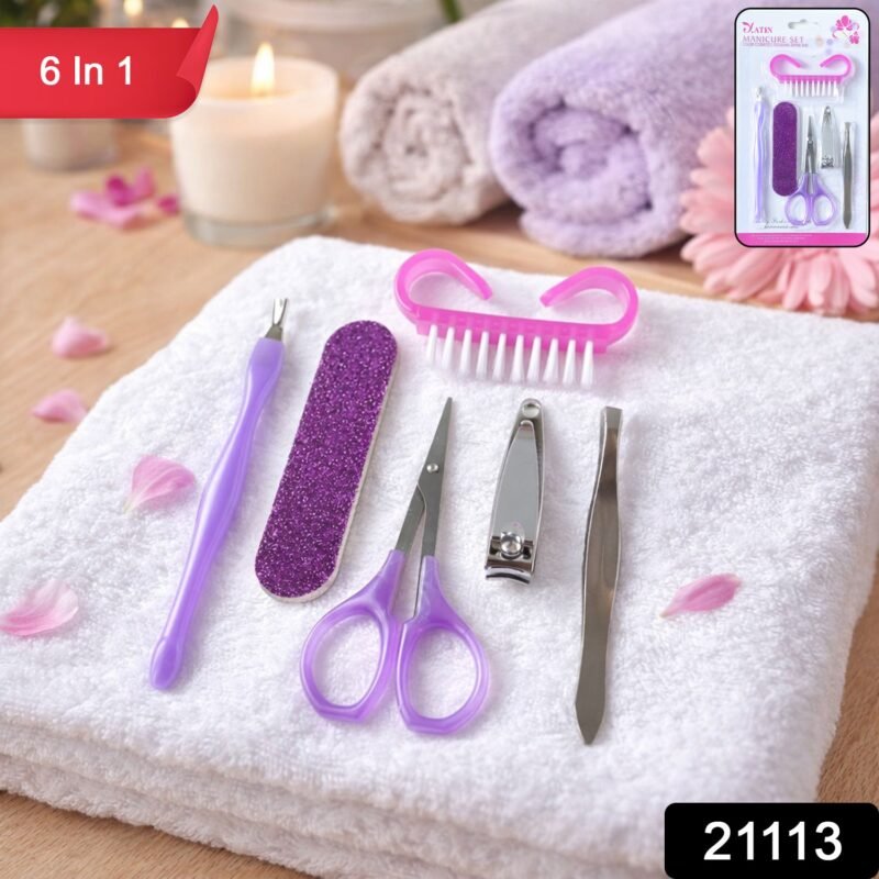 6 In 1 Nail Care Kit – Complete Grooming & Travel Set