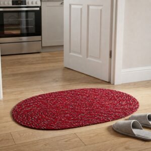 02_e6f50b41-c8d1-462b-929e-3761da655f29.jpg Red Oval Non-Slip Floor Mat � Durable & Soft for Indoor Use
