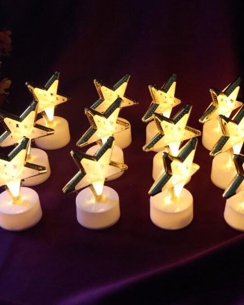 Star Shaped Flameless LED Candles – Safe & Elegant Décor Set