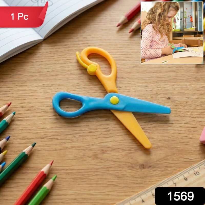 Child-Safe Plastic Safety Scissors – Rounded Tips for Kids' Crafts