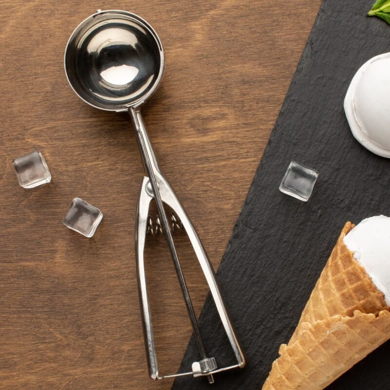 02_scoop.jpg Ice Cream Scoop – Stainless Steel Trigger Release, 70 ML Capacity