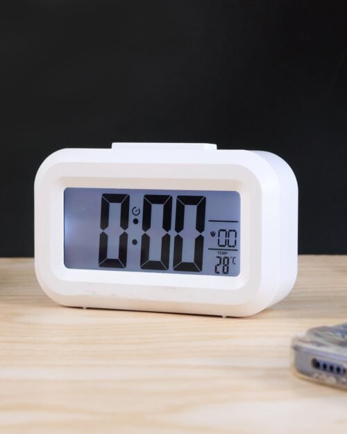 Digital LED Alarm Clock – Compact with Temperature & Night Light