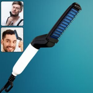 0348_men_straightner.jpg Men's Hair & Beard Straightener – Quick Styling Comb | BraveVault