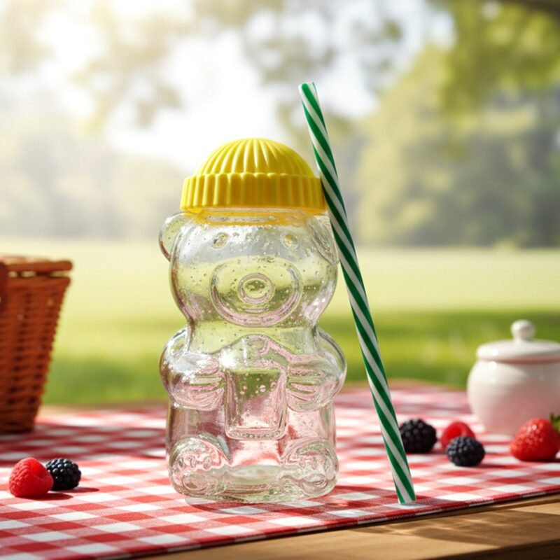 03_054e7080-6bc2-433d-84ca-0b9a90cd9837.jpg Bear Shape Kids Drinking Cup with Straw – 350ml Fun Hydration