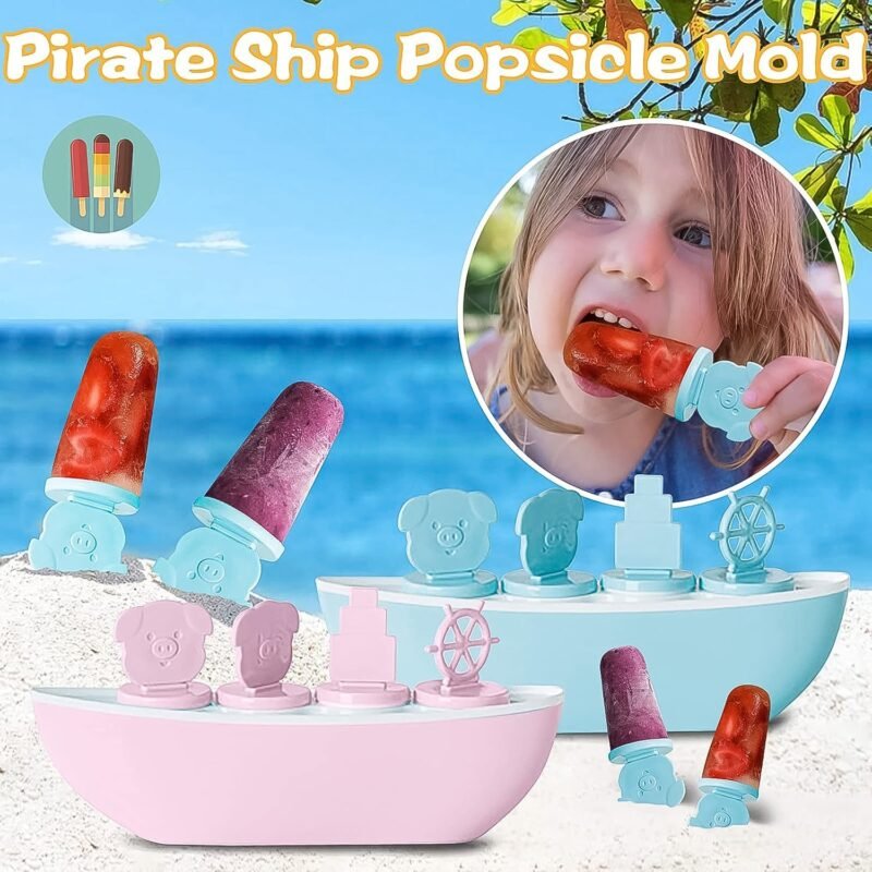 03_372db8ec-224b-4004-8b6f-8a2b7d74c2ee.jpg Boat-Shaped Ice Cream Mould with Piggy Design – 4 Cavity Popsicle Maker