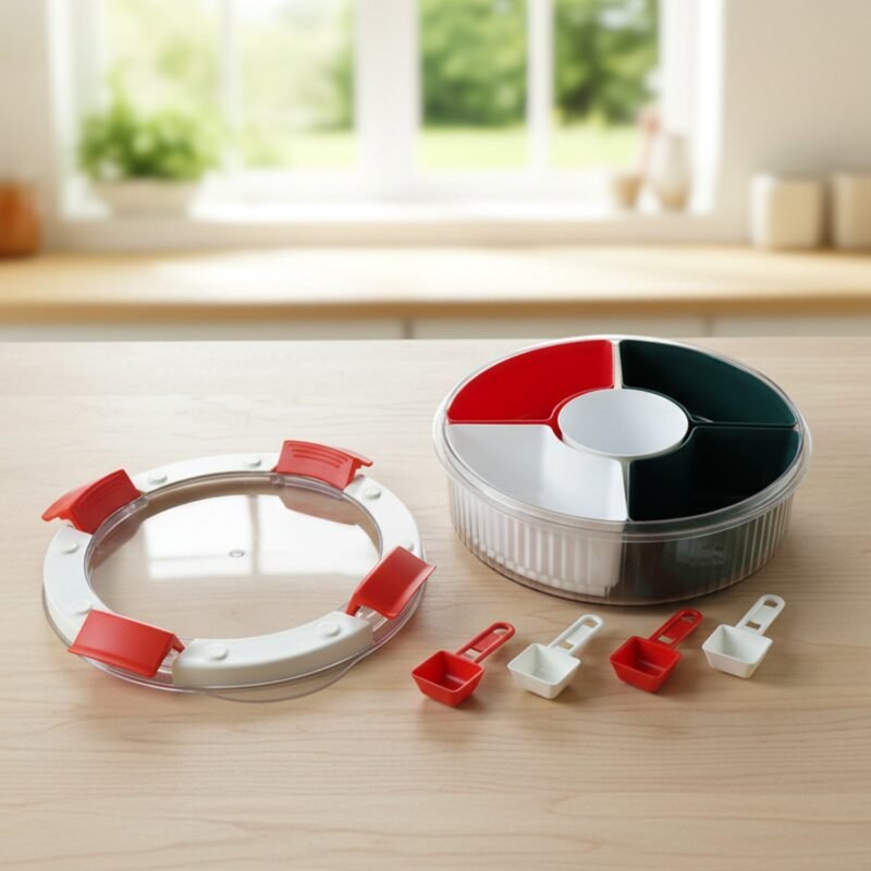 03_37d31666-6935-4583-88bd-42d74bb26c70.jpg Plastic 5-compartment Spice Storage Box – Easy Kitchen Organization