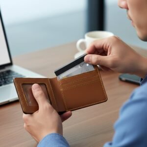 Men’s Wallet with Detachable Keychain – Compact & Durable Design