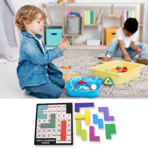 Wooden Daily Calendar Puzzle � Mind Challenge Game | Inventive Play