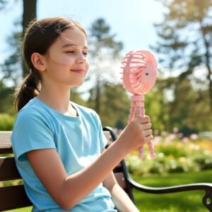 Rechargeable Portable LED Fan – Flexible Tripod & Quiet Cooling