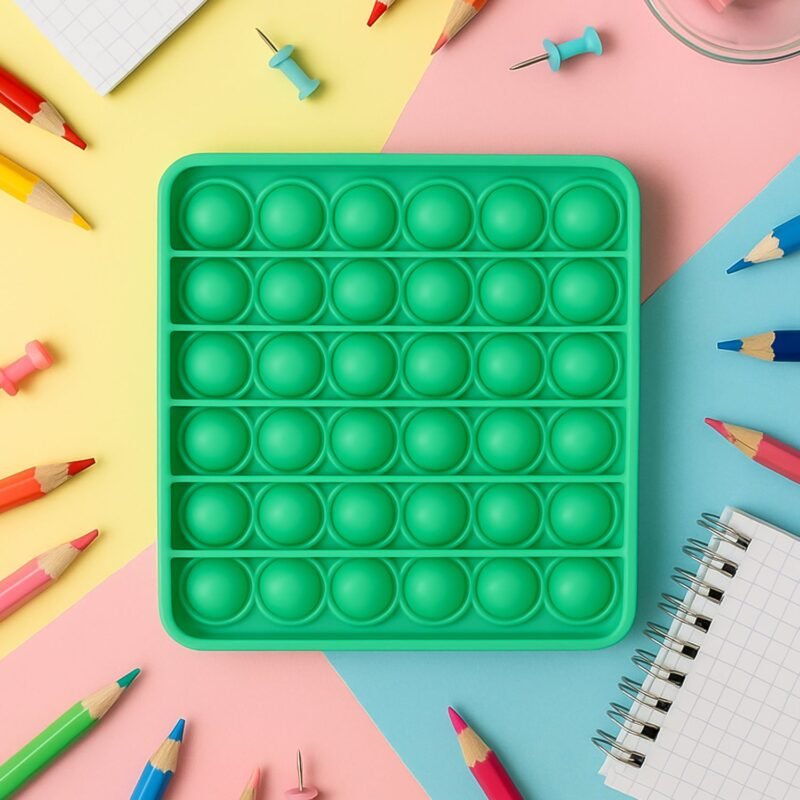 Stress Relief Silicone Pop It Fidget Toy � Durable & Portable