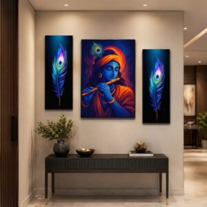 Krishna Wall Art � Vibrant MDF Painting for Spiritual D�cor