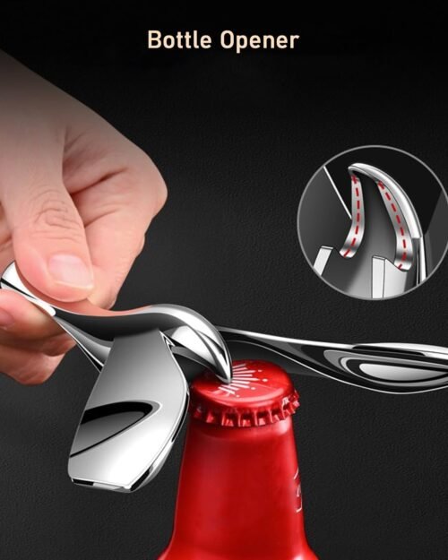 Rotating Bird Bottle Opener – Magnetic Cap Catcher for Easy Use