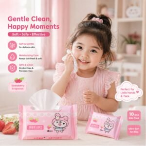 Wet Wipes for Kids � Gentle Cleansing & Portable Packaging