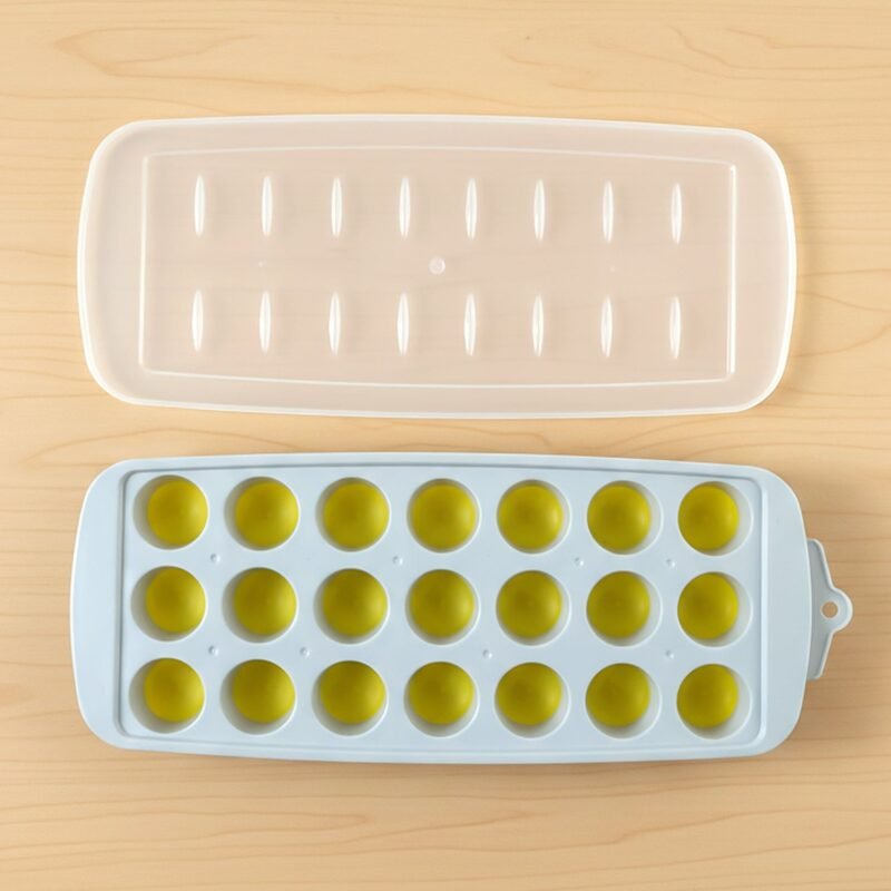 Round Ball Ice Cube Tray with Lid – Creates Elegant Ice Spheres