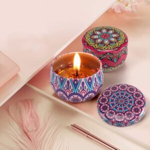 03_candle_b6966e73-7025-48d1-84ee-a497589e5c2a.jpg Mandala Printed Metal Candle Container – Reusable 4 Piece Set