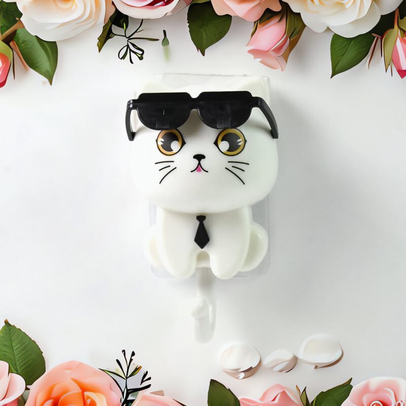 03_ce2b0820-c902-4bc2-a57c-6669f675f3ee.jpg Cat Wall Hook � Cute Sunglasses Design, Self-Adhesive | Styleva