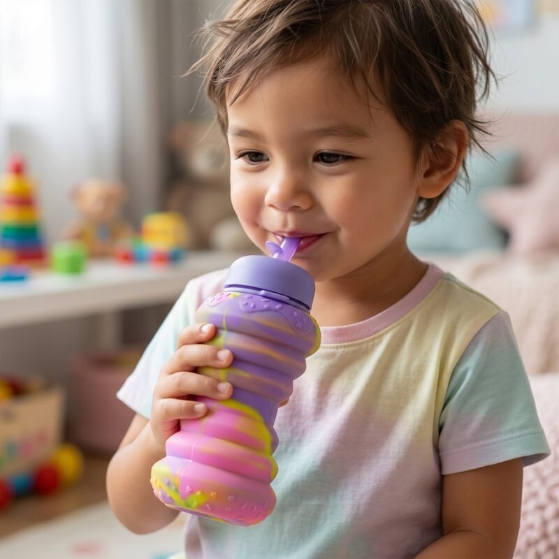 Foldable Silicone Sports Water Bottle � Compact & Leak-proof Design