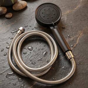Handheld Shower Head – Flexible Stainless Steel Hose for Easy Use