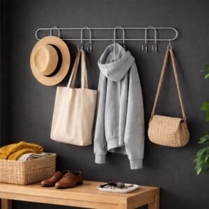 03hanger.jpg Heavy Duty Wall Mounted Hook Rack – Durable Stainless Steel Organizer