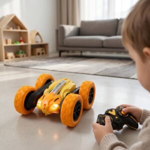 Remote Control Double Flip Stunt Car � High-Speed Fun with Lights