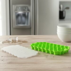 Honeycomb Silicone Ice Cube Tray with Lid – Hexagon Shape Design