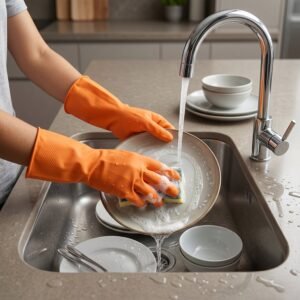 04_1b2192e2-fa14-4187-aa2f-2446381e9d88.jpg Waterproof Rubber Gloves � Reusable Kitchen & Household Protection
