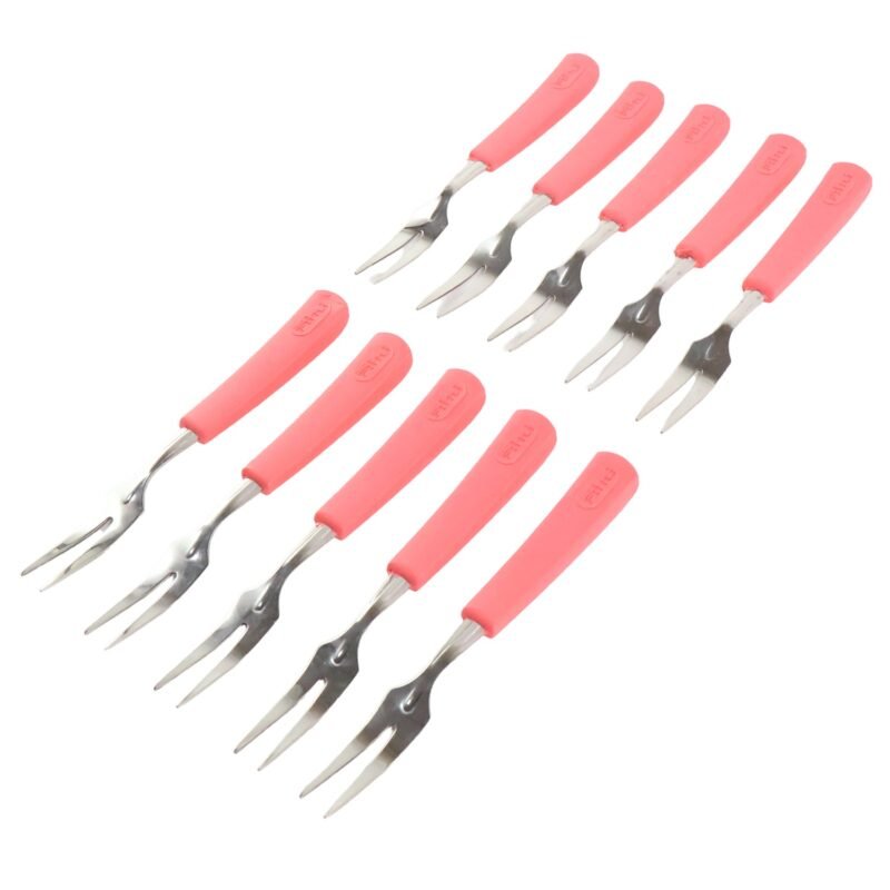 04_329a9834-06e9-4122-ab66-4efe6a103c6a.jpg Stainless Steel Fruit Fork Set – 10 Durable Mini Forks with Soft Grip