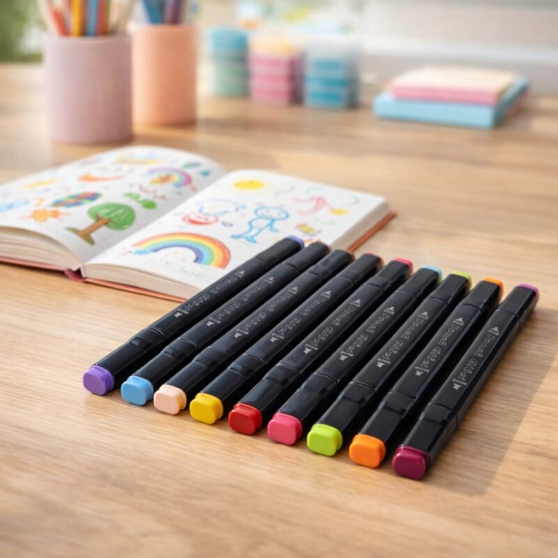 Sketch Marker Set – Vibrant dual-tip markers for artists