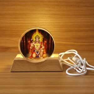 3D Hanuman Ji Acrylic LED Night Lamp – Warm Spiritual Glow