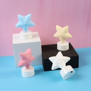 Star LED Tealight Candles (Set of 4) – Flameless Festive Decor