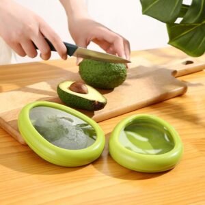 04_69f0818f-f92c-49b9-ba9a-282bfce0253a.jpg Green Oval Vegetable Container � Keeps Produce Fresh & Organized