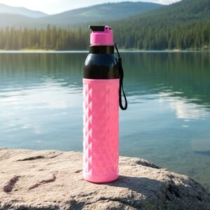1000ML Leakproof Diamond Pattern Water Bottle – Stylish Grip