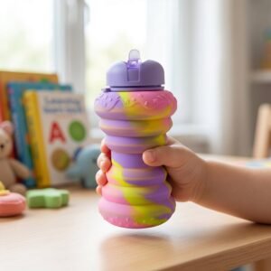 Foldable Silicone Sports Water Bottle � Compact & Leak-proof Design