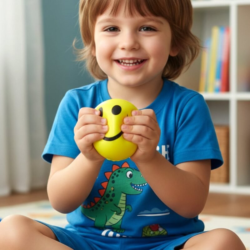 Soft Foam Smiley Toy Ball – Stress Relief for Kids & Adults