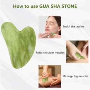 Jade Face Roller & Gua Sha Set – Skin Care & Relaxation Tool