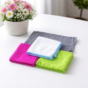 Microfiber Cleaning Cloth - 4 Pieces for Home & Car Use