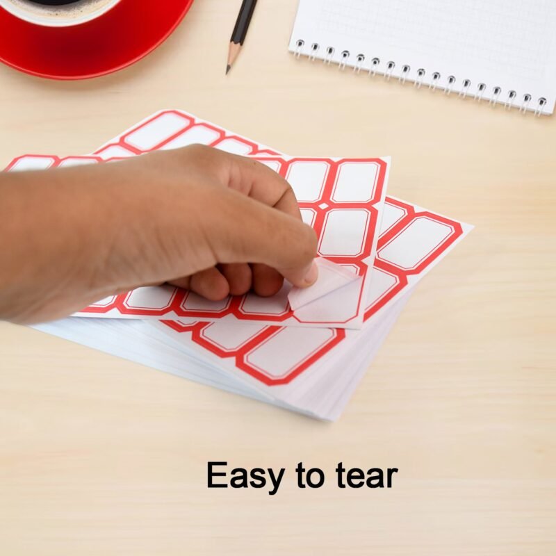 Writable Label Stickers � Easy to Use with Red Border for Clarity