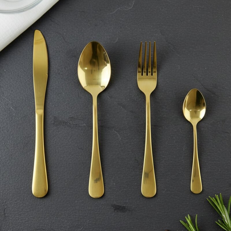 04_e825df07-ba0a-4203-8501-e2f5ec420e7b.jpg Gold Stainless Steel Cutlery Set – Luxury 24-Piece with Pineapple Stand