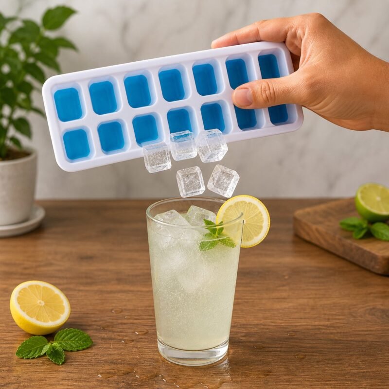 04_icetray_85ac1e2a-617e-4fe5-b398-e45dc7f46d1a.jpg Multipurpose Plastic Ice Cube Tray � 14-Grid with Lid for Easy Freezing