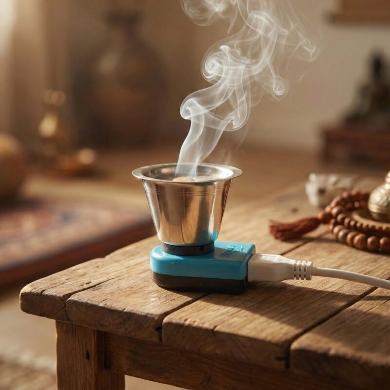 Electric Kapoor Dani – QuickBurn Steel Incense Burner | Styleva
