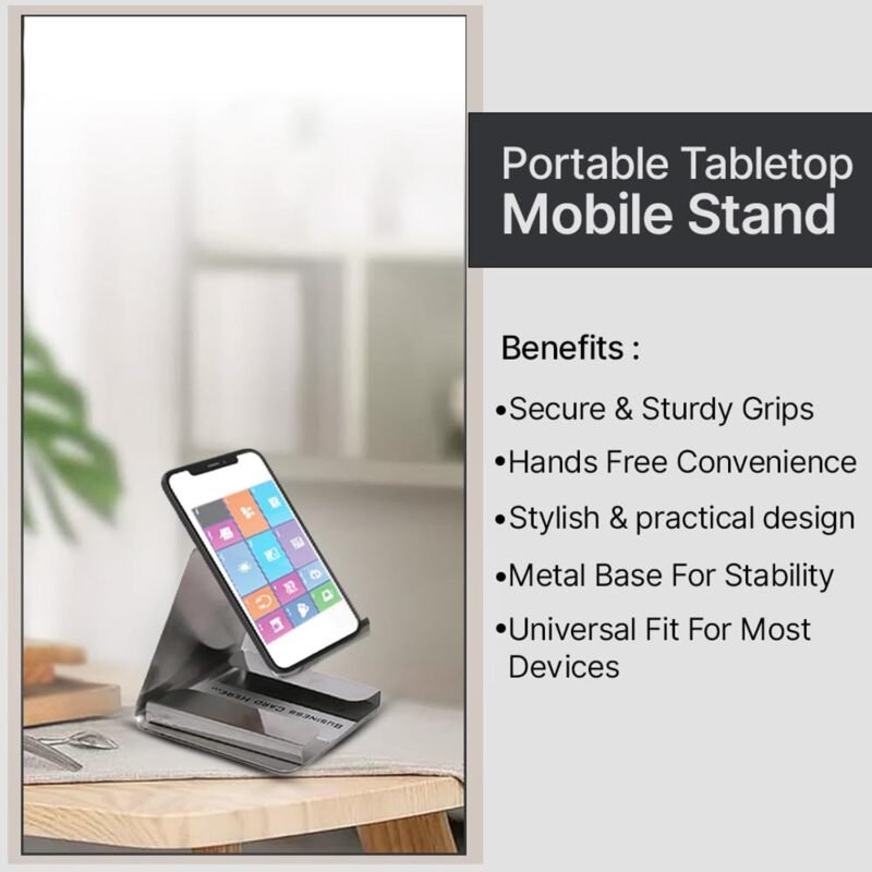 Small Desktop Mobile Phone Stand – Compact Hands-Free Holder