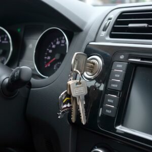 Makkah Design Metal Keychain – Elegant Islamic Accessory