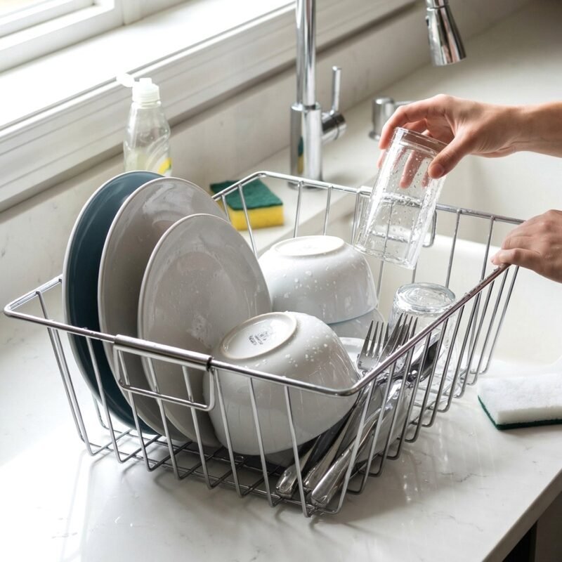 Stainless Steel Kitchen Sink Basket – Multi-Functional & Durable