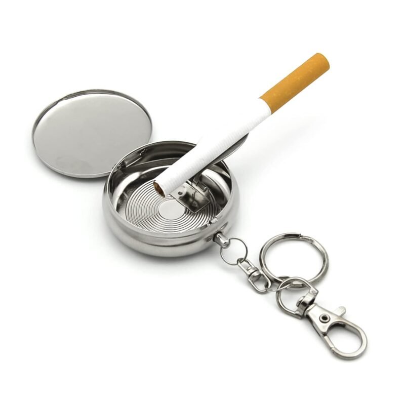 05_3d754c40-906f-4652-a0db-a7909b7fe16b.jpg Mini Stainless Steel Ashtray � Portable with Secure Lid for Travel