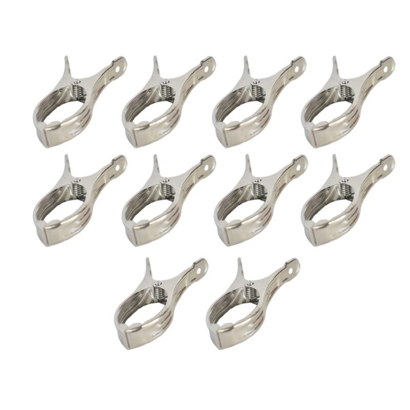 Stainless Steel Clothespins – Windproof, Durable Laundry Clips (10 Pcs)